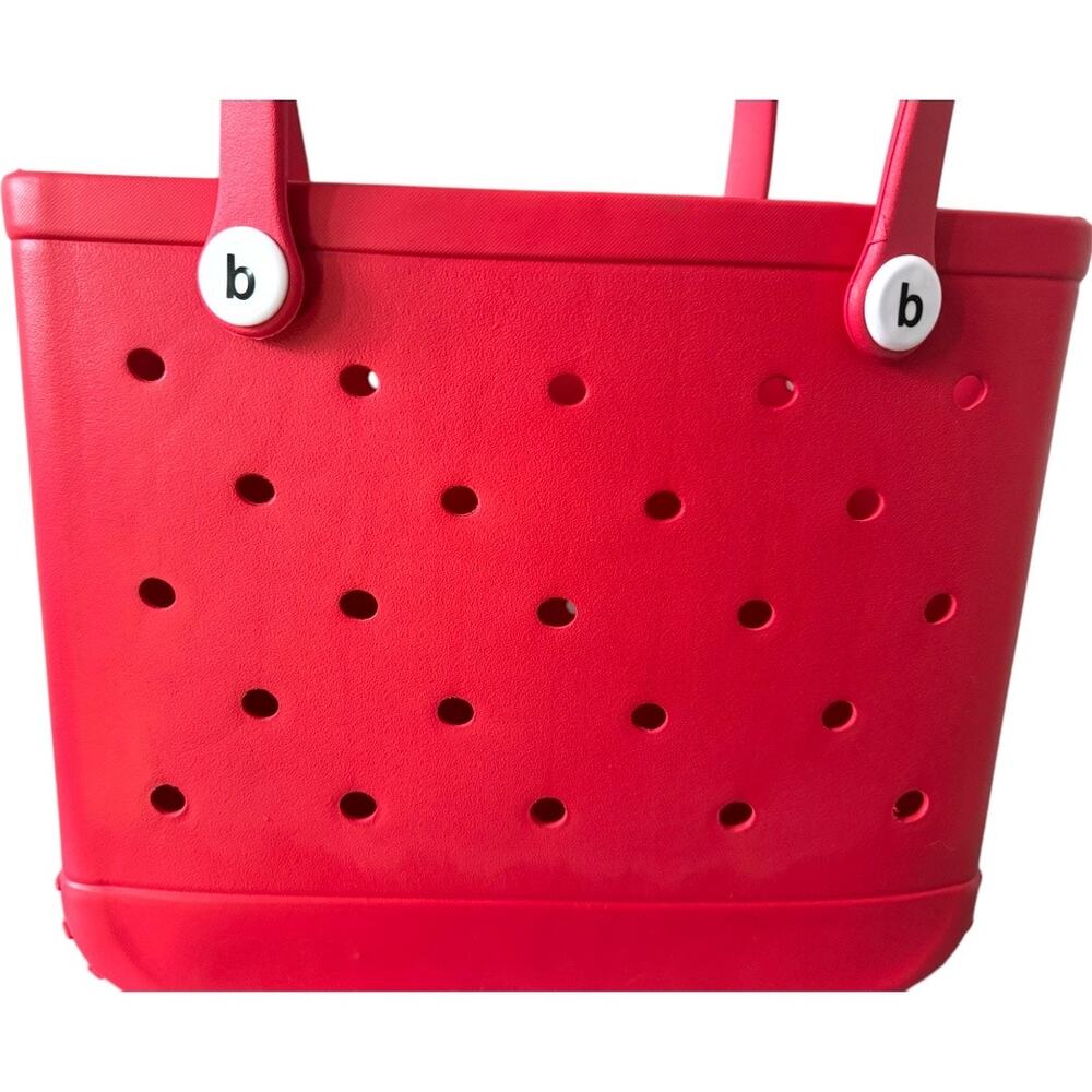 NEW Beach Tote Bogg Croc Style Bag Red -Medium - Picture 2 of 5